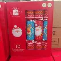 Box Of 10 Large 14&quot; Christmas Crackers Assorted Designs Gift Dinner Party - £10.39 GBP
