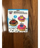 LOT OF 2 - Bigmouth Inflatable Pool Party Beverage Boats - Donuts!!! - $380.59 MXN