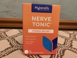Hyland&#39;s Naturals Nerve Tonic Stress Relief Quick-Dissolving Tablets - 50 Ct Tab - £7.83 GBP