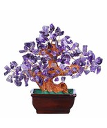 Amethyst Crystal Money Tree Reiki Healing Crystal Gemstone Bonsai Tree F... - $40.99