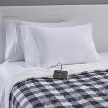 Westinghouse Heated Buffalo Check Blanket Black Queen - £106.63 GBP