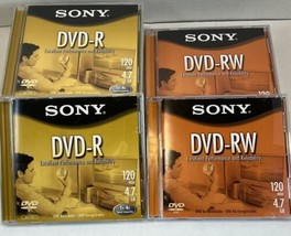 7 Sony DVD-R Recordale DVD's & 4 Sony DVD-RW Rewritable DVD's 120 min 4.7GB - $29.95