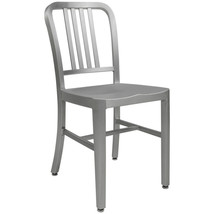 Set Of 2 Anodized Aluminum 1940s ‘Navy’ Style Dining Chair In Or Outdoor -8 Lbs! - £200.41 GBP