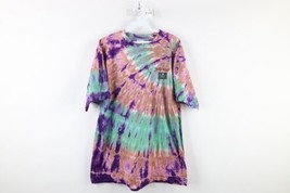 Vintage 90s Streetwear Mens XL Jolly Roger Pirate Tie Dye Acid Wash T-Shirt USA - £38.84 GBP