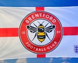 Brentford Football Club Flag Red White 3x5ft Polyester Banner  - $15.99