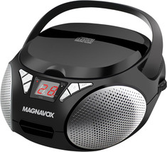 MD6924 Portable Top Loading CD Boombox with AM/FM Stereo Radio in Black ... - £22.67 GBP