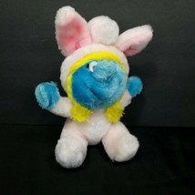 The Smurfs Smurfette Plush Pink Easter Bunny Outfit Peyo Wallace Berrie ... - £27.68 GBP
