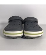 Crocs Unisex Adult Bayaband Clogs Shoes Women 9 - Men 7 Charcoal /Volt Green - $29.99