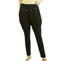 Black Pleated Button Front Closure Breeches Pants Trousers - size 40 It ... - $79.20
