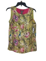 Sharon Young Women Tank Top Flowy Reversible Floral Sleeveless Green Small NWT - £15.81 GBP