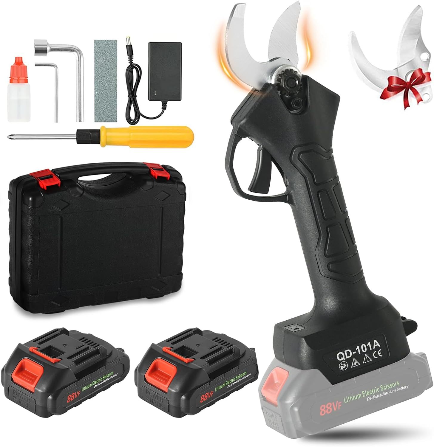 Electric Pruning Shears, 30Mm(1.2 Inch) Cutting Diameter, Battery, Ion B... - $57.99