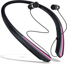 Retractable Bluetooth Neckband Headphones Wireless Headset with High Volume Earb - £53.90 GBP