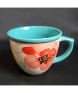 Pioneer Woman Flea Market 16oz Coffee Cups Tea Mugs Stoneware Turquoise ... - $190.40 MXN