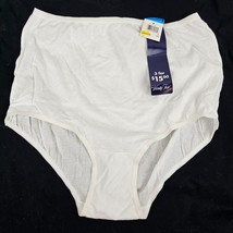 Nwt Vintage Sissy Vanity Fair Panties 15818 White Cotton Full Granny Brief 9 New - $24.74