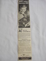 Advertisement 1939 The New AC Bicycle Speedometer, A.C. Spark Plugs Flin... - $8.99