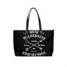 Personalized PU Leather Shoulder Bag - Inspirational &quot;Into The Wilderness&quot; Quote - £46.18 GBP