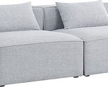 Cube Collection Modern | Contemporary Linen Textured Fabric Upholstered ... - $1,665.99