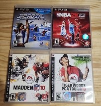 Playstation PS3 Sports Games Lot Madden Nba2k13 Sports Champion Tiger Woods - £10.88 GBP