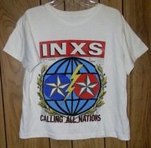INXS Concert Tour Shirt Vintage Calling All Nations Single Stitched MEDIUM-LARGE - £117.46 GBP