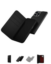 Moshi overture Wallet Detachable Case Hybrid 3 in 1 design iPhone 14 Pro Max/Blk - £73.15 GBP