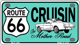 Route 66 Retro Cruisin Novelty Mini Metal License Plate Tag - £11.94 GBP