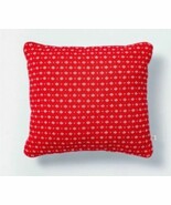 14&quot;x14&quot; Sweater Fleck Jacquard Knit Square Throw Pillow Red/White Hearth... - $19.05 CAD