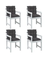  Lowback Chair Cushion Set of 4 Melange Anthracite 100% Polyester - $143.49