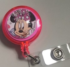 Minnie Mouse Bubble Bead badge reel key card ID lanyard retractable Disn... - $9.50
