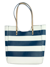 Madison West Vivian - Scoop Tote Navy/White Striped - 14&quot;Hx13&quot;Wx4&quot;D - EUC! - $26.59