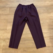 Alfred Dunner Pull On Pants ~ Sz 16 ~ Purple ~ High Rise ~ 26.5&quot; Inseam - £17.97 GBP