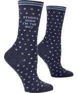 Blue Q Women&#39;s Crew Socks, Studies Show I&#39;m the Sh*t (fits shoe size 5-10) - $18.98 CAD