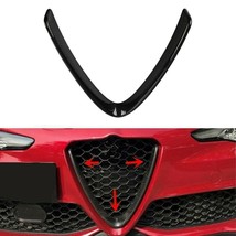 For 2017-2022 Alfa Romeo Giulia Base &amp; Ti Real Carbon Fiber V Shape Grille Cover - £77.19 GBP