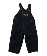Baby Girls Oshkosh Vestbak Overalls Black Corduroy Embroidered Scotty Do... - $18.80