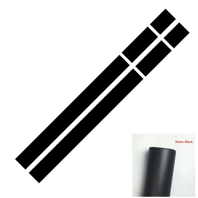Black White Red Vinyl Decals Car Bonnet Stripes Hood Sticker Cover For  ... - $41.05