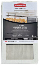 Rubbermaid FastTrack 22 inch Driftwood Grey Wood Shelf Kit 2060990 - £11.72 GBP