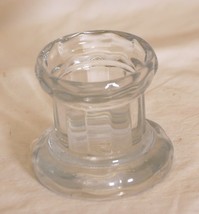 Home Interiors Votive Pillar Candle Holder Clear Glass - $12.86