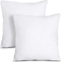 Utopia Bedding Throw Pillows Insert (Pack Of 2, White) - 18 X 18 Inches Bed And - £34.24 GBP
