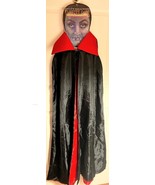 Vintage NOS Adult Vampire Cape Reverisble Black/Red 50&quot; Length Cos Play - €12,83 EUR
