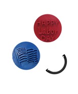 Happy Labor Day Set Of 3 Cookie Stamp Embossers Made In USA PR9071 - €6,40 EUR