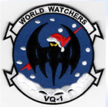 4&quot; NAVY VQ-1 WORLD WATCHERS CHRISTMAS MILITARY EMBROIDERED PATCH - £31.92 GBP