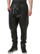 Leather Joggers Black Leather Pants Men Soft Lambskin Jogger Style Trouser - £116.76 GBP+