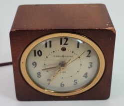 VTG General Electric Wooden Alarm Clock LR-24 Antique MCM Retro Rare Works! - £30.88 GBP