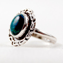 925 Sterling Silver Turquoise Handmade Ring SZ H to Y Festive Gift RS-1031 - £20.47 GBP