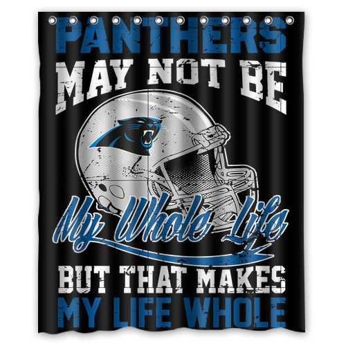 New!!! Carolina Panthers Custom Waterproof Polyester Shower Curtain 4 Size Item image 12