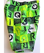 Quiksilver Boy&#39;s Mesh Lined Swim Trunk Board Shorts Green Gecko Sz L - £14.91 GBP