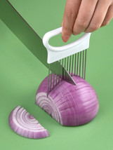 Stainless Steel Onion Holder Needle Multipurpose Slicer for Easy Cutting - £3.84 GBP