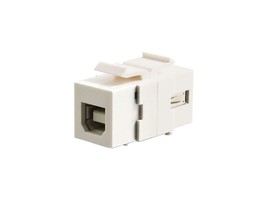 C2G 28751 Snap-In USB A/B Female Keystone Insert, TAA Compliant, White - $24.99