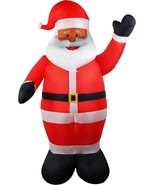 6 ft Christmas Inflatable Santa Claus  Black Santa NEW - $42.55