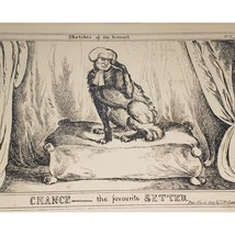 William Heath Sketches of the Kennel Dog Chance Setter Etching Satire Caricature - £109.61 GBP