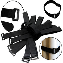 100 x 20&quot; Black Cable Ties ~ Wire Cord Straps Reusable Hook &amp; Loop ~ US ... - $47.99